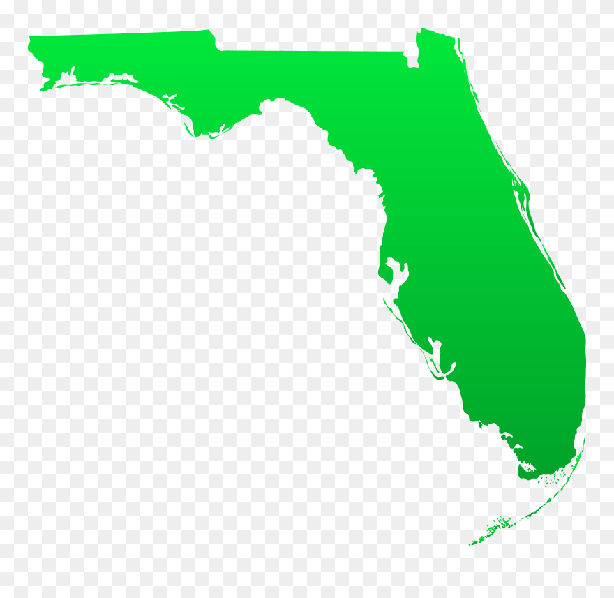 Florida State Clip Art - Florida State Outline - Png Download