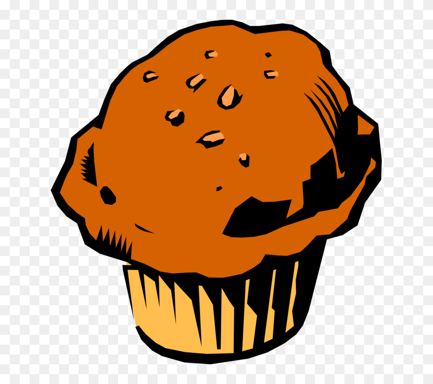 Vector Illustration Of Baked Quick Bread Muffin Eaten - Muffin Clipart - Png Download