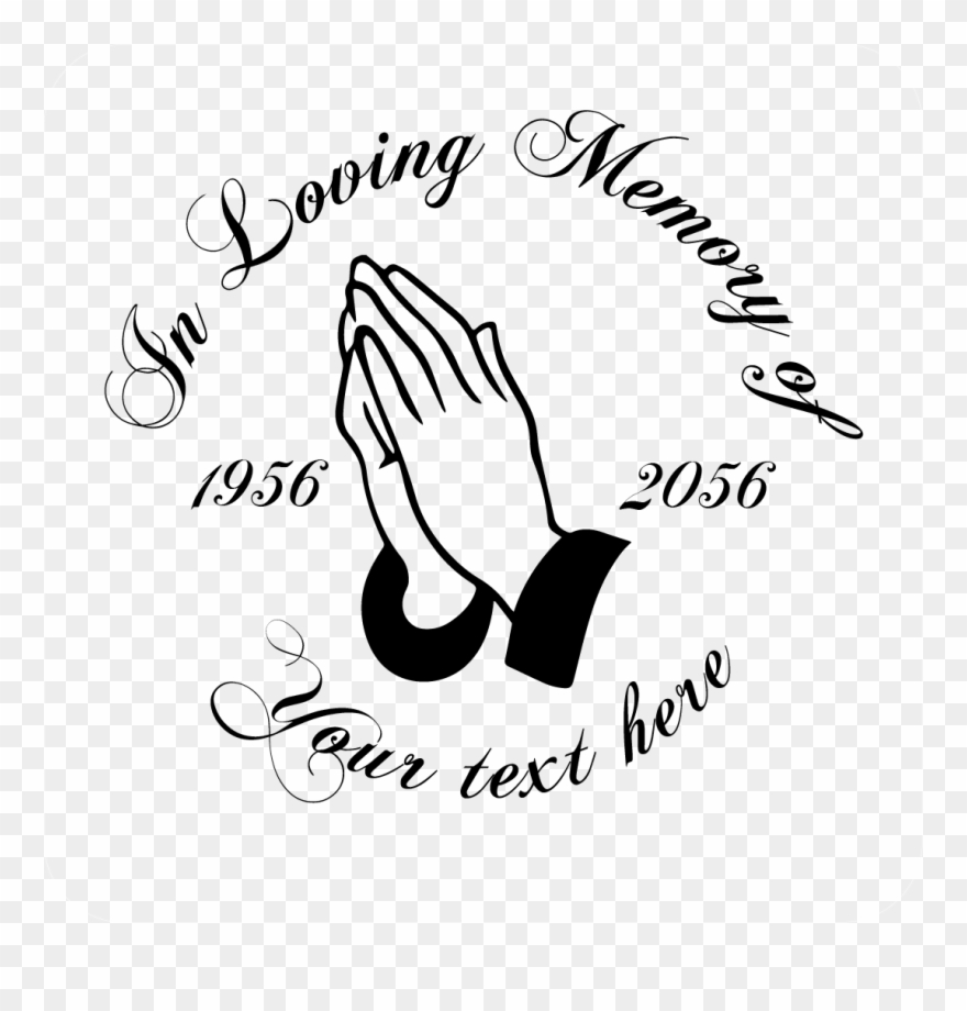 In Loving Memory Praying Hands Decal - Micchami Dukkadam In Hindi Clipart