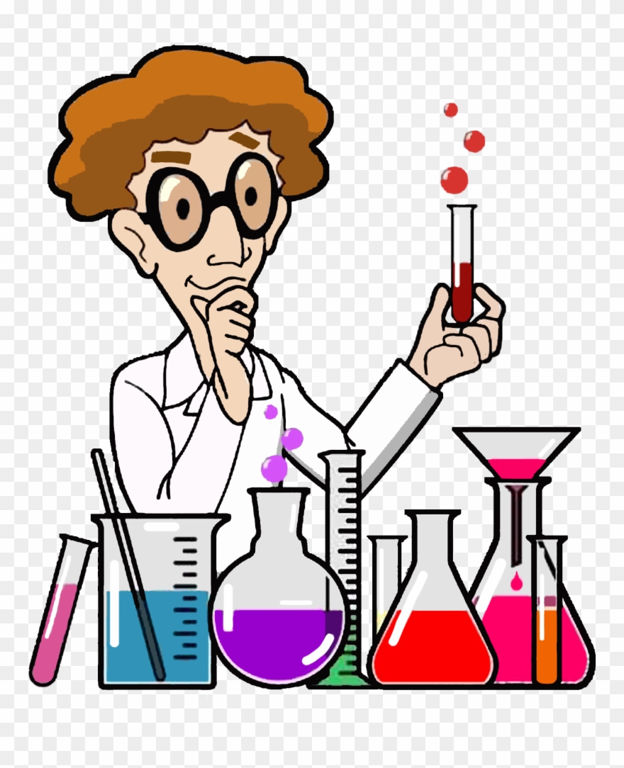 Laboratory Cartoon Scientist Clip Art Glass Catheter - Laboratoire Chimie Scientifique Dessin - Png Download