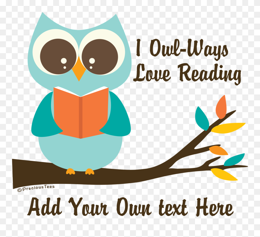 Custom Reading Owl Shot Glass - Cute Owl Reading A Book Clipart