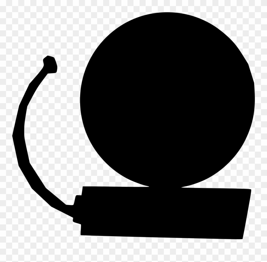 Cartoon Bell Silhouette Png - School Bell Clipart