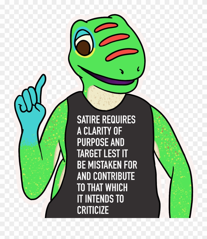 Niss Wearing The Shirt That Says "satire Requires A - Satire Clipart