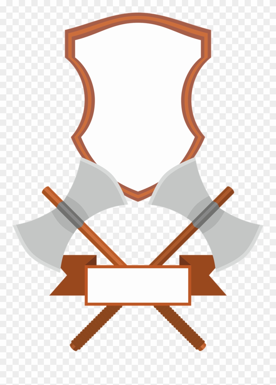 Coat Of Shield,axe,battle Axe, - Axe Clipart