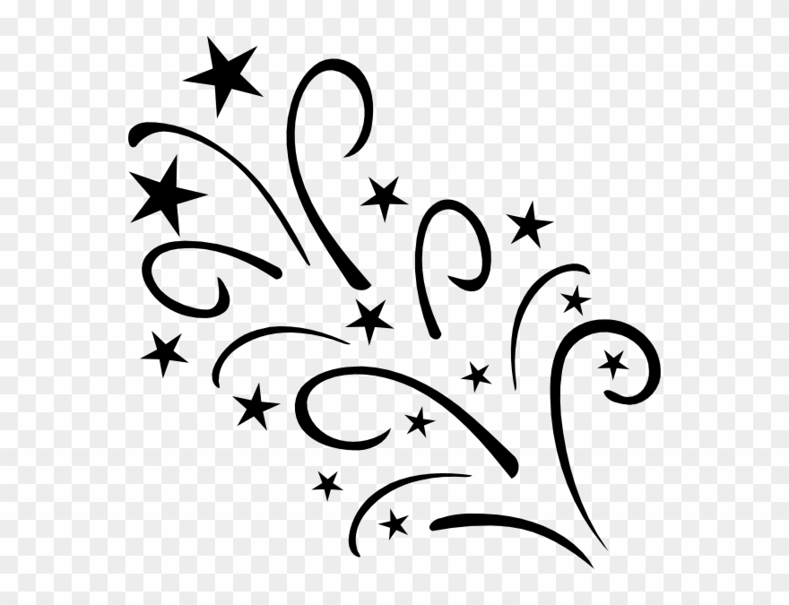 Jpg Transparent Starplodebw Clip Art At Clker Com Vector - Transparent Background Shooting Star Clipart Black - Png Download
