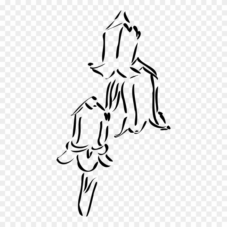 Yellow Bell Flower Black And White Clipart - Png Download