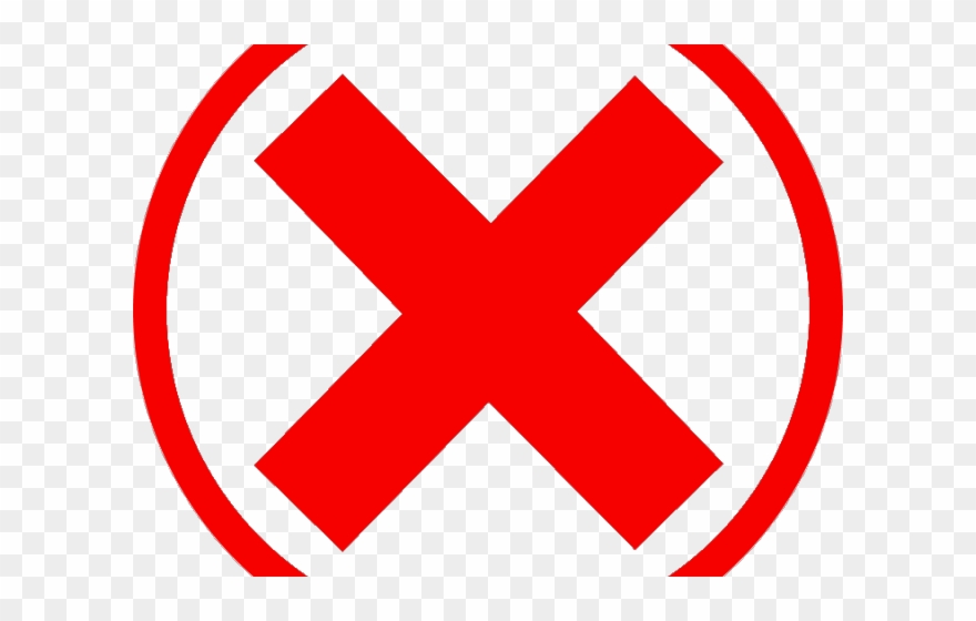 Red Cross Clipart Transparent Background - Red Cross Check Mark - Png Download
