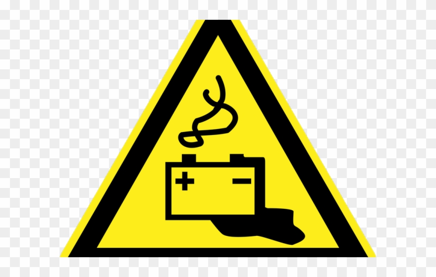 Battery Clipart 12 Volt - Battery Safety Sign - Png Download