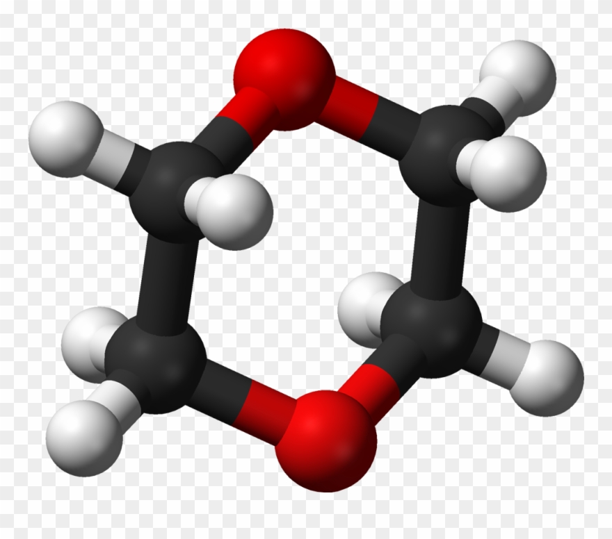 1,4 Dioxane 3d Balls - Ethoxylation 1 4 Dioxane Clipart