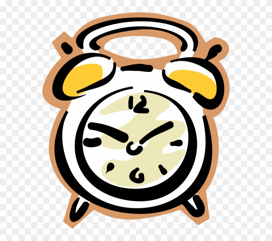 Vector Illustration Of Alarm Clock Ringing Its Morning - Despertador Relógio Png Clipart
