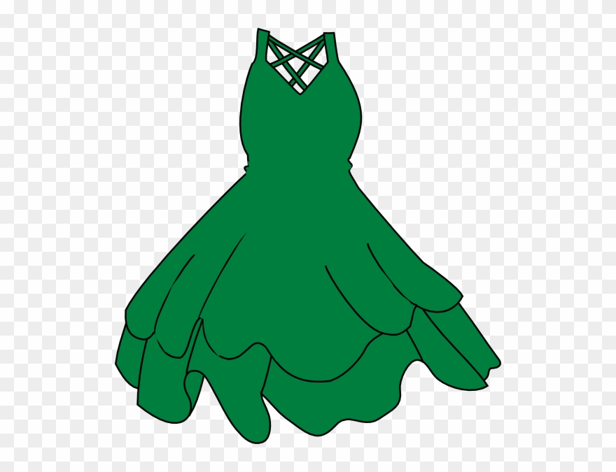 Svg Freeuse Library Green Dress Clip Art At Clker Com - Black Dress Clip Art - Png Download
