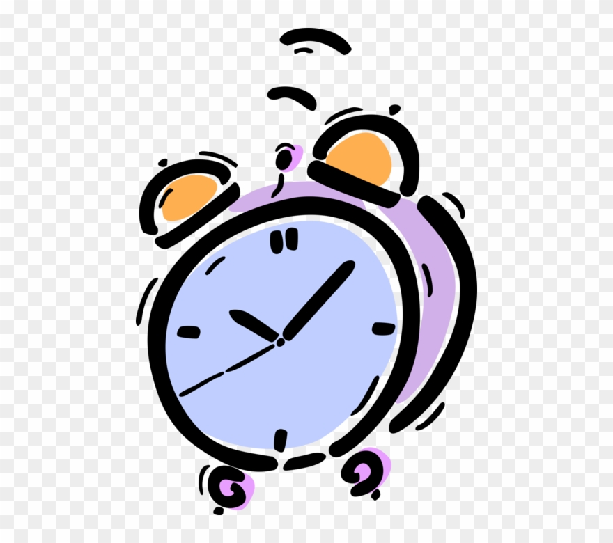Vector Illustration Of Alarm Clock Ringing Its Morning - Wecker Clipart - Png Download
