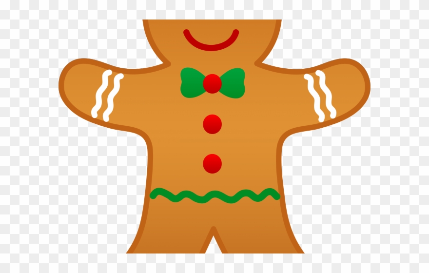 Gingerbread Clipart Gingerbread Person - Clip Art Christmas Gingerbread Man - Png Download