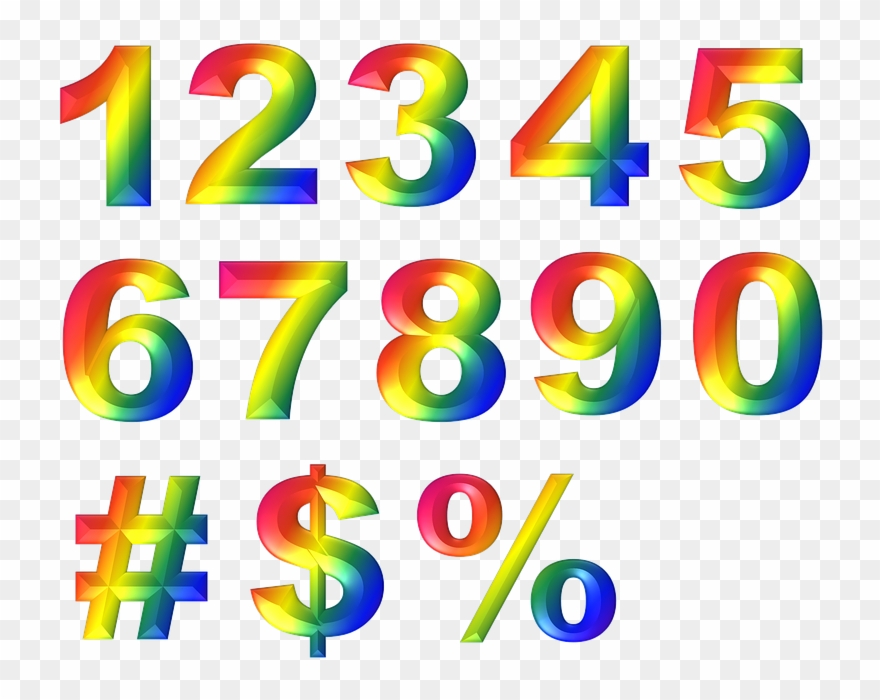 Clip Art Images - Rainbow Numbers Png Transparent Png