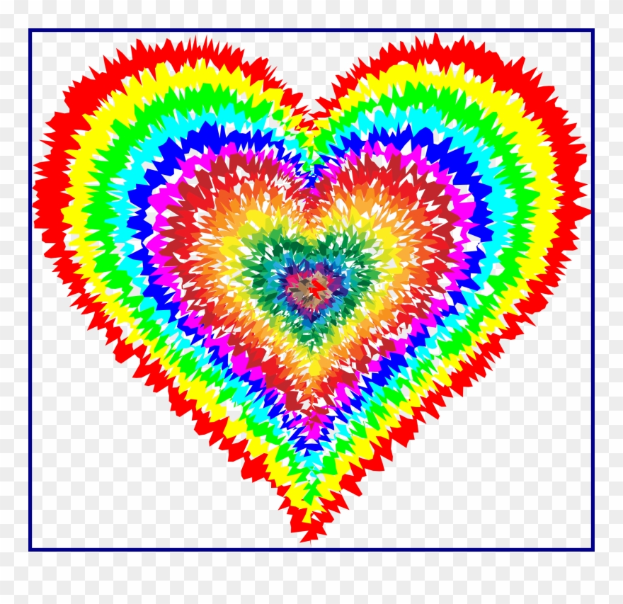 Appealing Tie Dye Clipart Group Image For Patterns - Tie Dye Love Hearts - Png Download