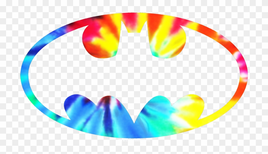 Batman Tie Dye Batman Logo Youth T Shirt - Circle Clipart