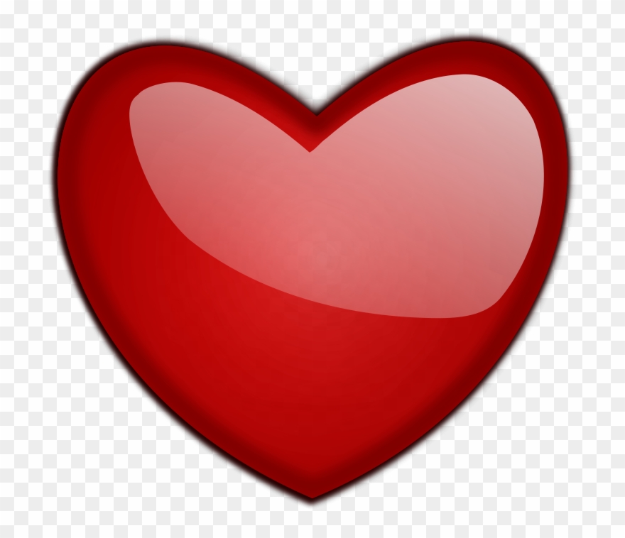 Red Heart In White Background Clipart