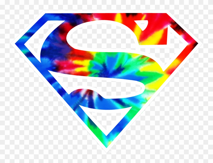 Superman Superman Tie Dye Logo Juniors Tank - Superman Clipart