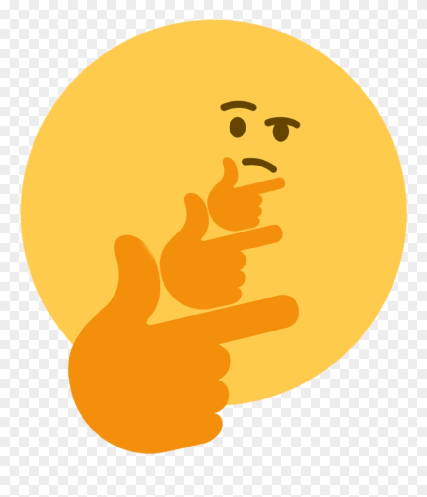 No Thinking Clipart - Omega Thinking Emoji - Png Download