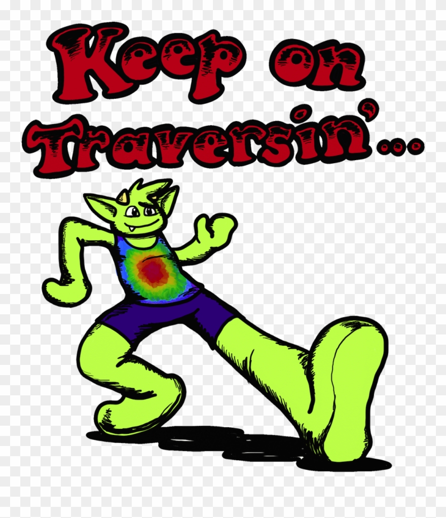 Keep On Traversin Tiedye Title - Cartoon Clipart