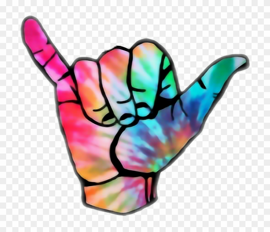 Tiedye Hand Typical Stickers Freetoedit - Clip Art - Png Download