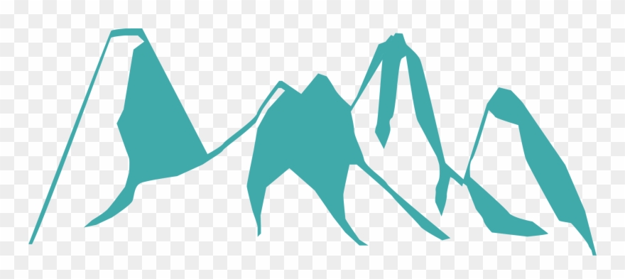 Beautiful Mountain Drawing Silhouette - Rocky Mountain National Park Vector Clipart