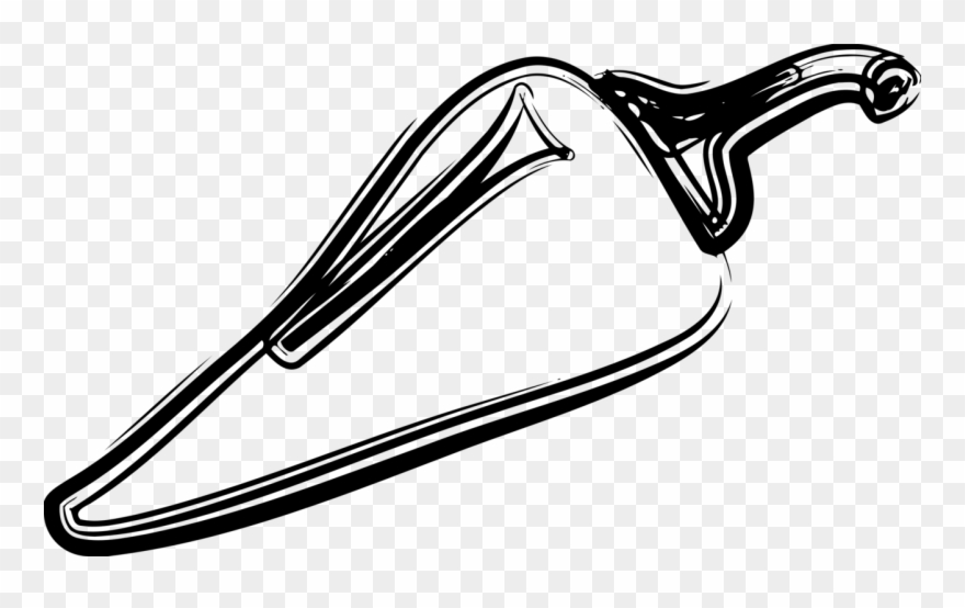 Chili Con Carne Chili Pepper Spice Sporting Goods Animal - Clipart Chili Black And White - Png Download