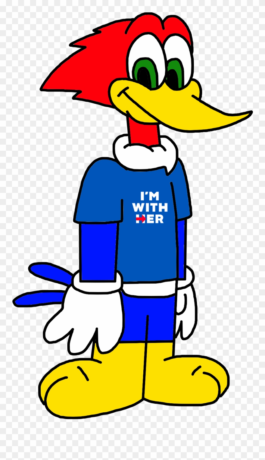 Woody Woodpecker Supports Hillary Clinton By Marcospower1996-dadrvzw - Hillary Clinton Marcospower1996 Clipart