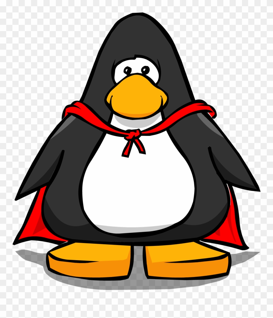 Red Cape From A Player Card - Club Penguin With Bow Tie Clipart