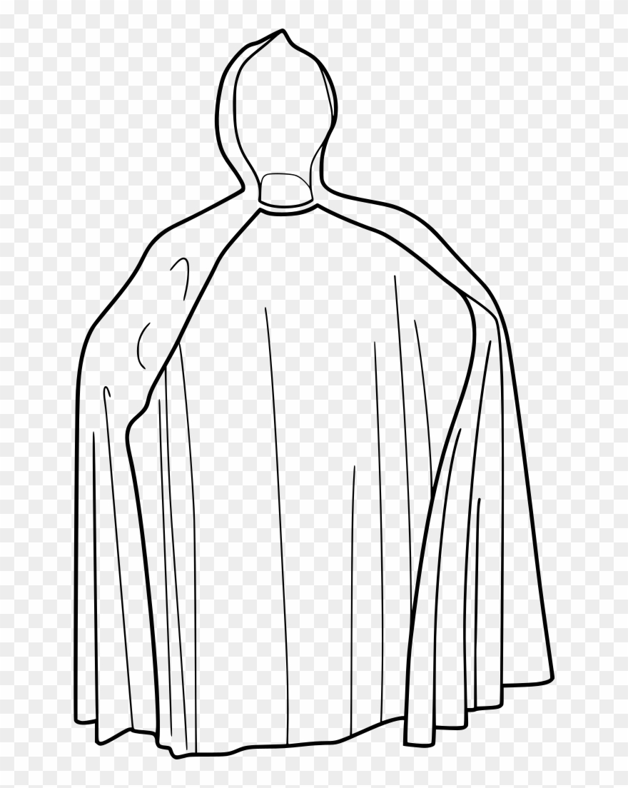 Clipart Library Cape Vector Cloth - Cape Black And White Clipart - Png Download