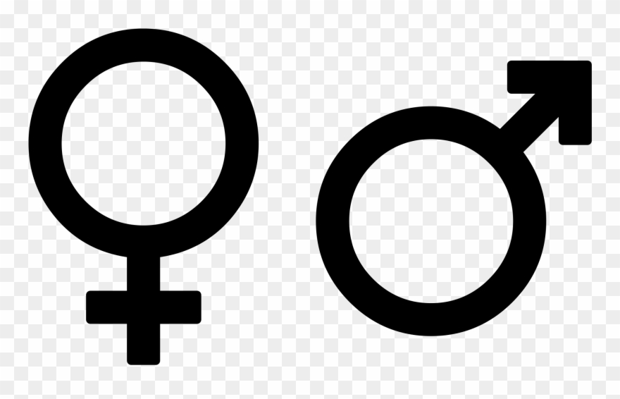 284 Side By Side Sexual Harassment - Male Female Symbols Png Clipart