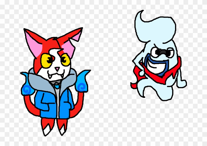 Jibanyan Sans And Whisper Papyrus By Nosila36 - Jibanyan Clipart