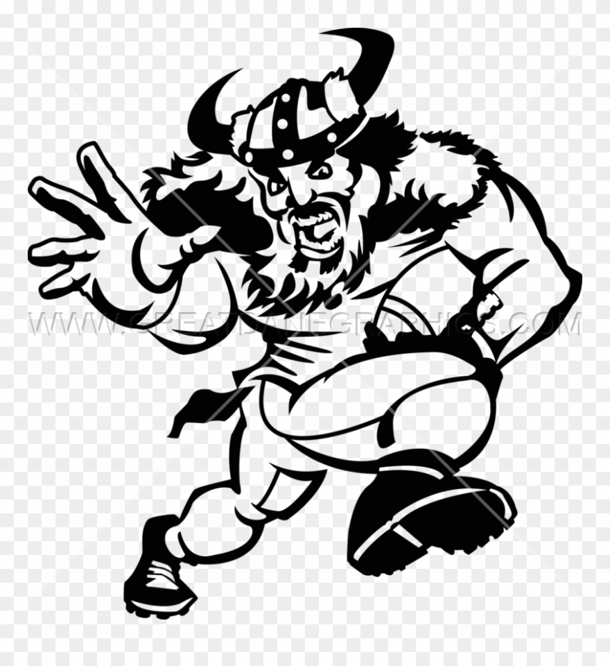 Viking Football Player - Illustration Clipart