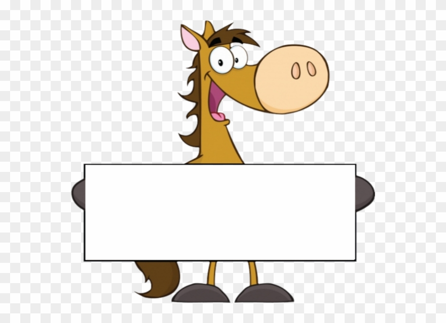 Tubes Etiquette Pancarte Parchemin - Horse Holding A Sign Clipart