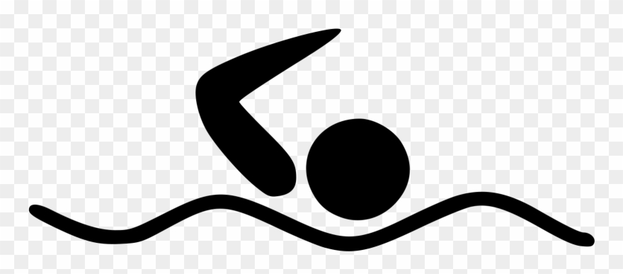 Open Water Swimming Pictogram - Natación Dibujos Blanco Y Negro Clipart