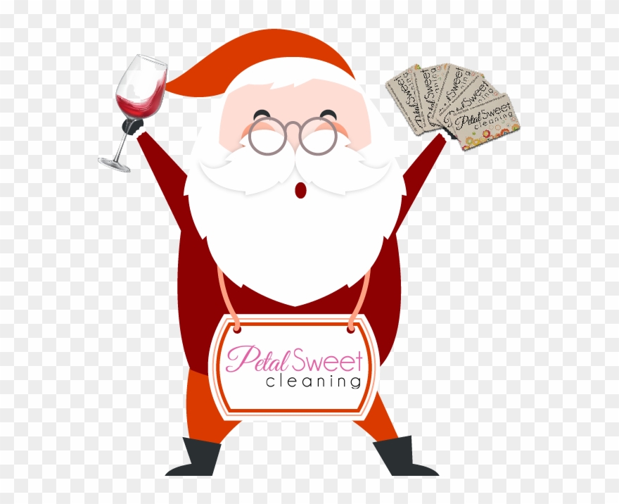 Make The Holidays Sparkle - Personalised Santa Monogram Large Rustic Printed Christmas Clipart