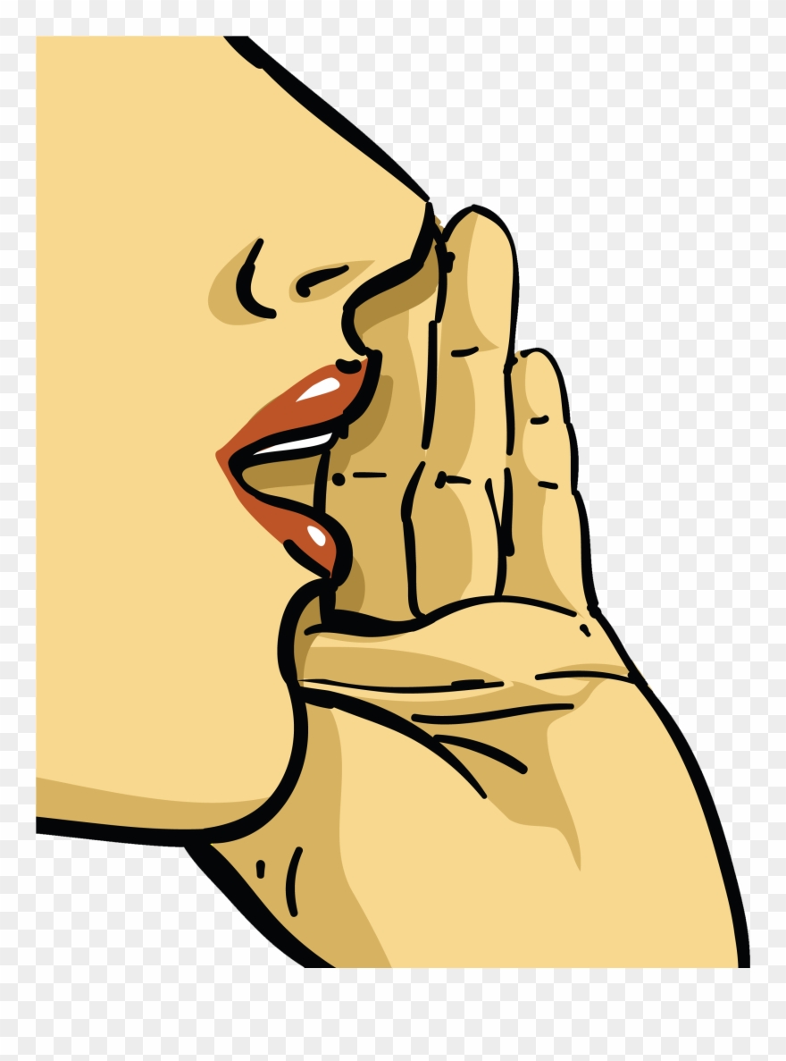 Social Media Marketing - Stretched Canvas Print: Woman Calling Spread The Word, Clipart