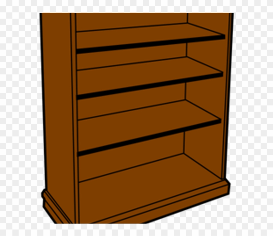 Shelf Clipart Wooden Bed - Book Shelves Clipart - Png Download