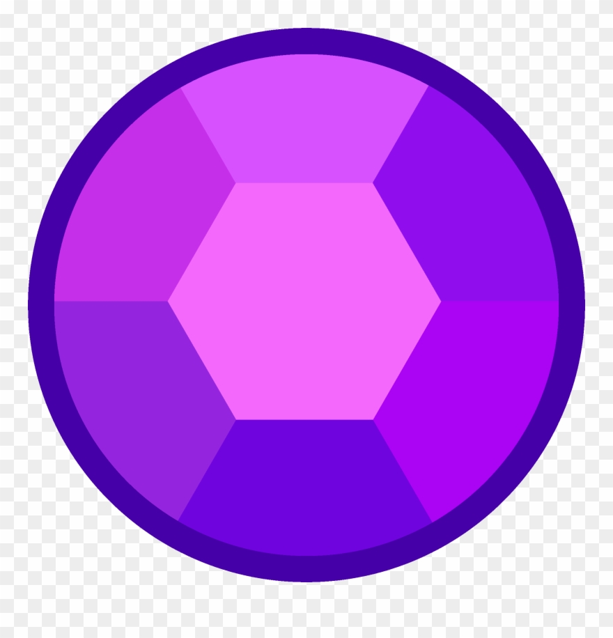 Gem Clipart Violet - Black Circle - Png Download