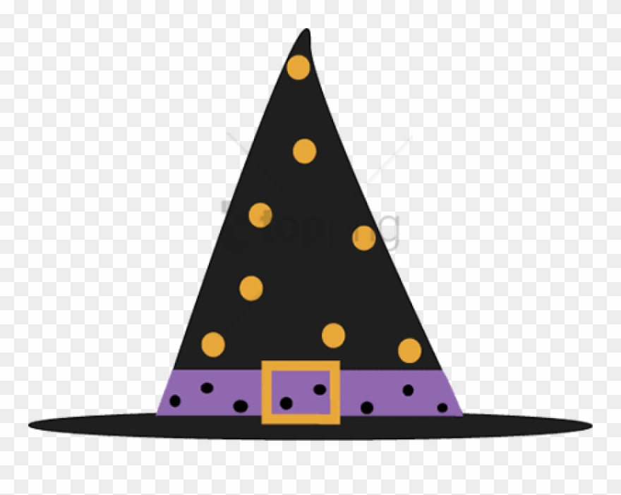 Witch Hat Clipart Polka Dot - Halloween Witch Hat Clipart - Png Download