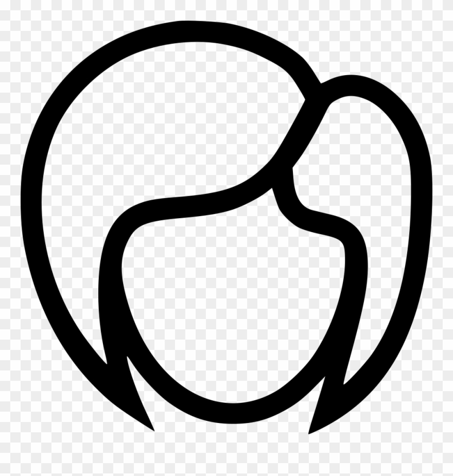 Face Girl Short Hair Fashion Hairstyle Cutting Comments - Face Girl Short Hair Clipart Black And White - Png Download