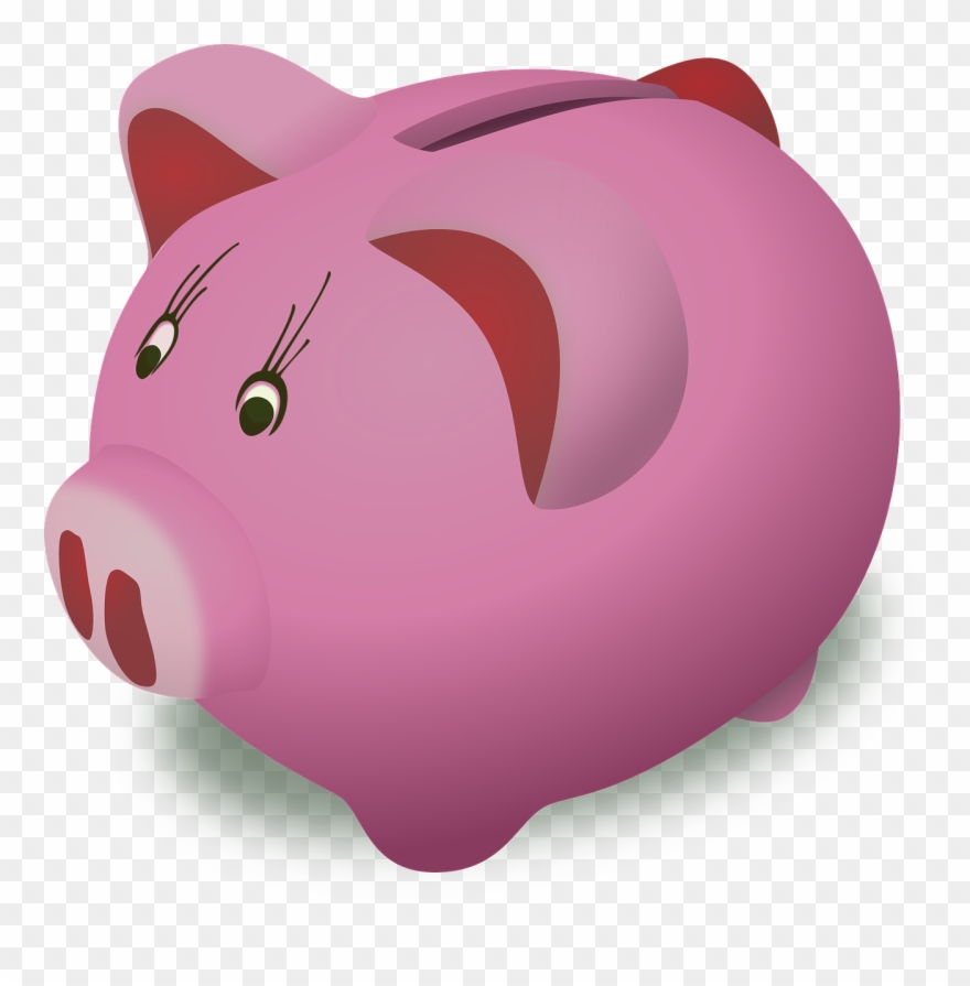 Living Better On Less - Pink Piggy Bank Clip Art - Png Download