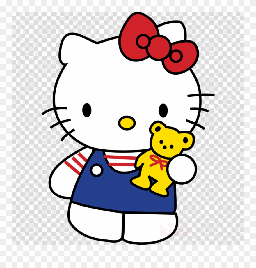 Download Hello Kitty & Bear Embroidery Design Clipart - Hello Kitty Vcr - Png Download