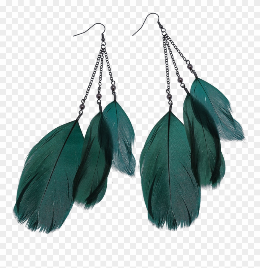 Feather Earrings Png Image - Feather Earrings Transparent Background Clipart
