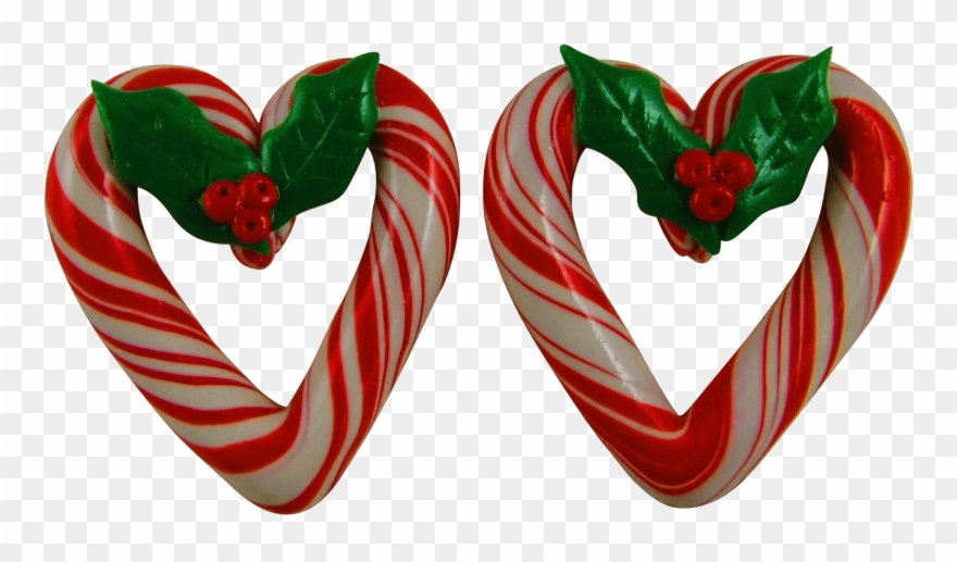Heart Shaped Christmas Earrings For Pierced Ears - Earring Clipart