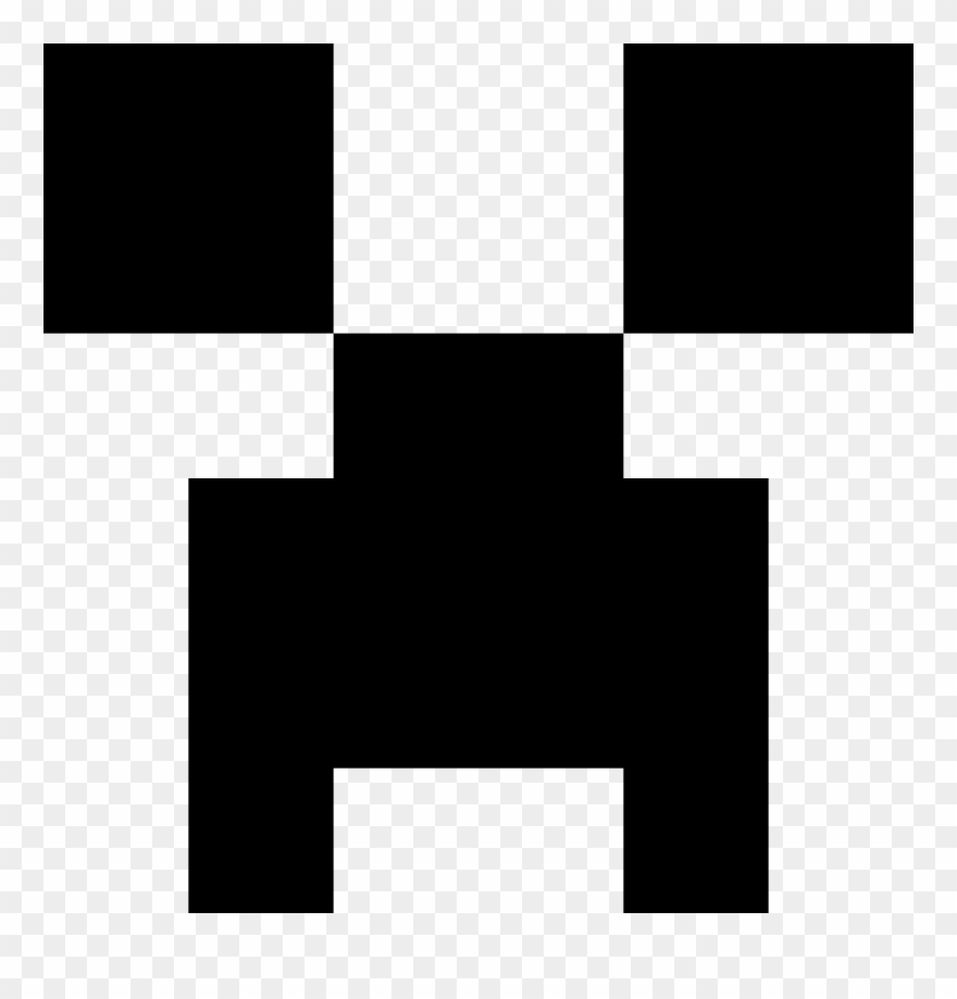 Minecraft Template Jack Pinterest Clip Black And White - Minecraft Creeper Face Png Transparent Png