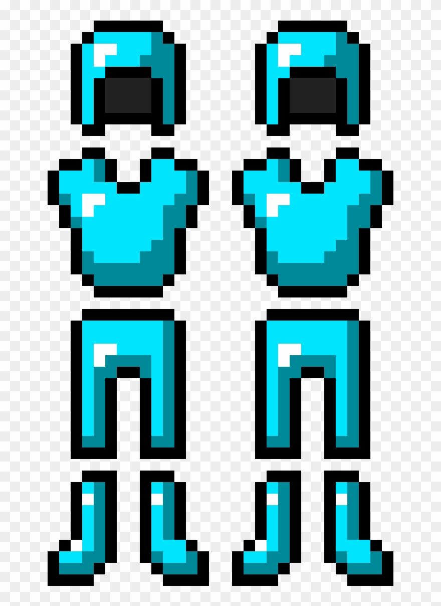 Minecraft Diamond Armor - Armadura Dibujos De Minecraft Clipart