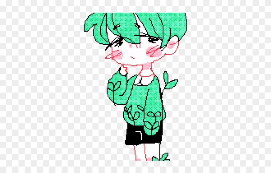 Drawn Pixel Art Boy - Drawing Clipart