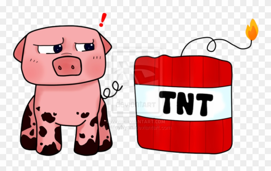 Minecraft Tnt Cliparts - Minecraft Clipart Pig - Png Download