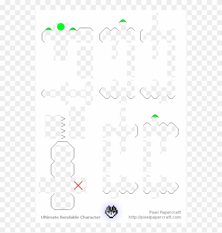Minecraft Papercraft Bendable Skins Clipart